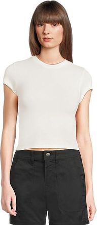 Prana Lotus Short Sleeve T-Shirts Womens Clothing Soft White : SM, Cotton/Elastane/Tencel