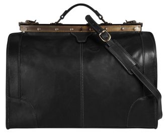 Pik&eacute; Reisetasche PIK&Eacute; LOMBARDIA MEDIUM, Damen, Gr. B/H/T: 40cm x 35cm x 16cm onesize, schwarz, Leder, beschichtet, gl&auml;nzend, Taschen Reisetasche, echt Lede