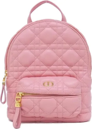 Dior Pink Leather Backpack (Pre-Owned)
