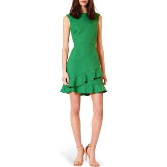 Julia Jordan Double Flounce Sleeveless Dress in Grass at Nordstrom Rack, Size 10
