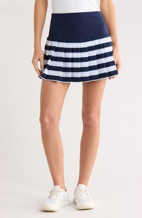 Original Penguin Stripe Pleated Activewear Skort in Black Iris at Nordstrom Rack, Size X-Small