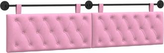 vidaXL Cabecero Colgante Rosa Tela Vidaxl