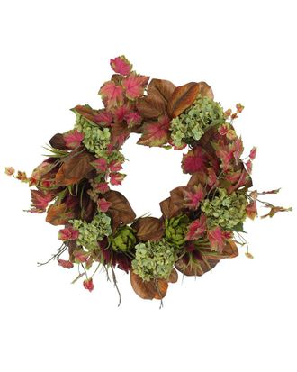 Creative Displays Inc. 24In Hydrangea Fall Wreath With Ivy & Artichokes