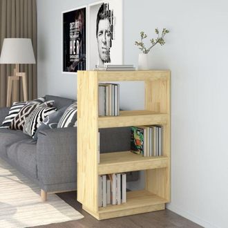 vidaXL Book Cabinet/Room Divider 60x35x103 cm Solid Pinewood Vidaxl