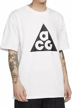 Nike Mens Acg Short Sleeve T-Shirt In White/black