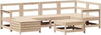 vidaXL Juego De Sof&aacute;s De Jard&iacute;n 7 Piezas Madera Maciza De Pino Vidaxl