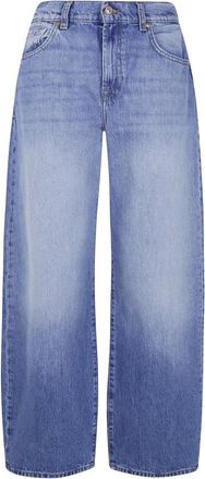 7 For All Mankind Bonnie Wide Leg Denim - Dames - Loose Fit Jeans - Blauw - W29 - Denim - Jeans