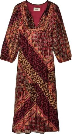 BA&SH Oria Dress - Dames - Maxi kleedjes - Rood - XS - Kleedjes