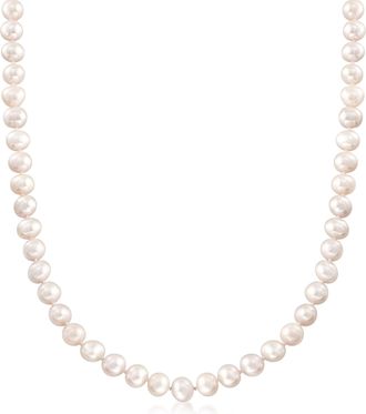 Ross-Simons 7-8mm Cultured Pearl Necklace With 18kt Gold Over Sterling