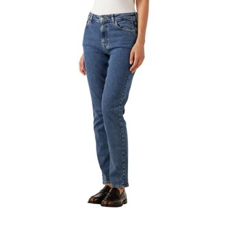 Selected Jeans, Dames, Blauw, W32 L32, Katoen, Slfslim Bea-Kori MW Jeans