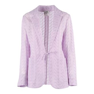 Forte_Forte Giacca Mussola Ricamo Broderie Anglaise - female - Forte Forte - Blazers - Purple - S - Jackets