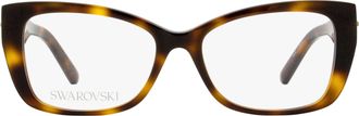 Swarovski SK5452 Crystal-Embellished Eyeglasses - Brown