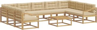 vidaXL Conjunto De Sof&aacute;s De Exterior 10 Uds. Y Beige Vidaxl
