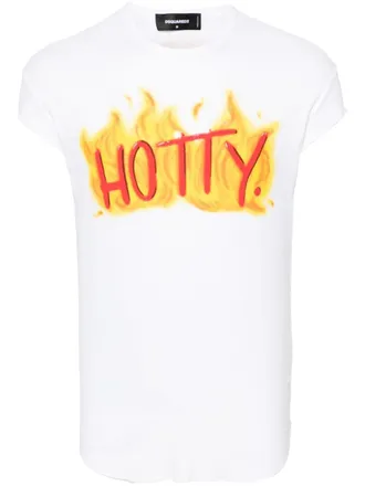 Dsquared2 T-shirt met tekst - Wit