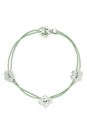 Tory Burch Forget Me Not Cord Bracelet in Mint at Nordstrom