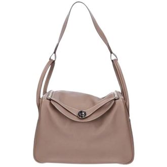 Herm&egrave;s Pre-owned Vintage Shoulder Bag - Dames - Pre-owned - Beige - Maat: ONE Size Leer