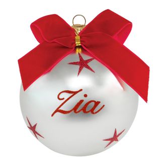 KASANOVA Pallina Natale con scritta Zia 10 cm