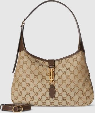 Gucci Jackie 1961 Medium Shoulder Bag, Beige, GG Canvas