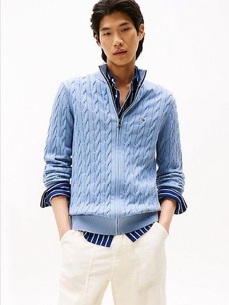 Tommy Hilfiger Zip-Thru Cable Knit Jumper