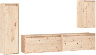 vidaXL TV Cabinets 4 pcs Solid Wood Pine vidaXL