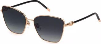 Furla Womens Fu117 Cat Eye Unglae Roe Gold - Black Metal - One Size