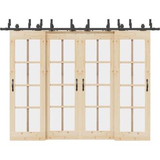 vidaXL Vidaxl - Kit De Herrajes Para Puertas Correderas Acero Negro 305 Cm
