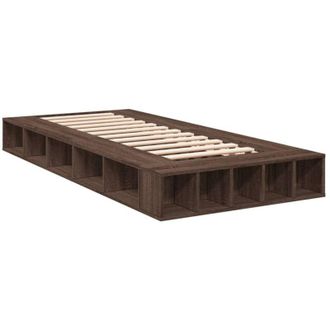 vidaXL Bed Frame without Mattress Brown Oak 90x200 cm Vidaxl
