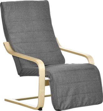 HOMCOM Sillón de salón 66.5x94x100 cm gris