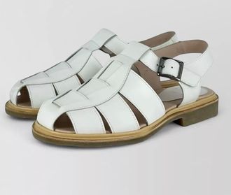 Paraboot lace sandals cut out design flat sole