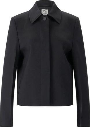 Toteme Blazer - Dames - Blazers - Zwart - XL - Katoen - Jassen