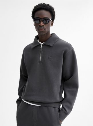 Djab Mens Washed double-knit jersey Polo Shirt sweatshirt DJAB 101 Loose fit