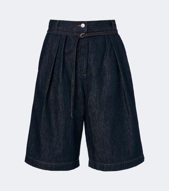 Dries Van Noten Belted denim shorts
