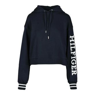 Tommy Hilfiger Dames, Sweatshirts & Hoodies, Blauw, Maat: M Katoen