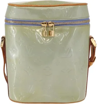 Louis Vuitton Sullivan Horizontal Monogram Vernis Gray Patent_Leather Handbag (Pre-Owned)