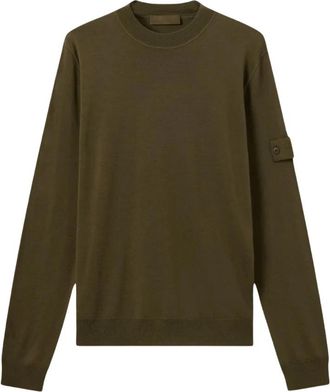 Stone Island Light Pure Wool Ghost Crewneck - Heren - Ronde hals truien - Groen - XL - Wol - Truien & Vesten