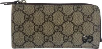 Gucci Pre-owned Wallets, male, Brown, Size: ONE SIZE Pre-owned Canvas wallets