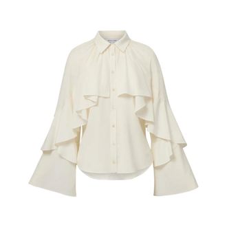 Veronica Beard Dames, Blouses & Shirts, Wit, Maat: S Zijde