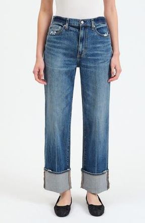 Daze Eastside High Waist Cuff Crop Straight Leg Jeans in Rush Hour at Nordstrom Rack, Size 30