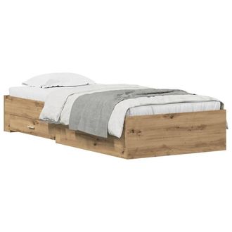 Berkfield Home Traditional Bed Frame Artisan Oak 90x190 cm Engineered Wood in Brown