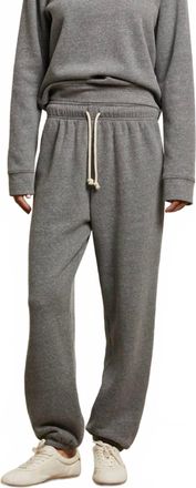 perfectwhitetee Michelle Fleece Jogger In Dark Heather Grey