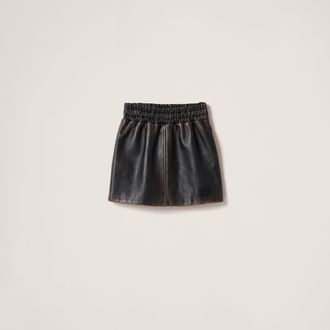 Miu Miu Nappa leather skirt