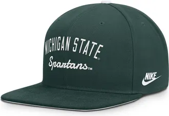 Nike Michigan State Legacy Pro Nike Mens Dri-FIT College Adjustable Hat in Green | NC12024NMSV-38H