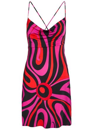 Pucci Printed Satin-jersey Mini Dress - Pink - 46 (UK14 / L)