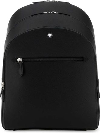 Montblanc Black Leather Backpack