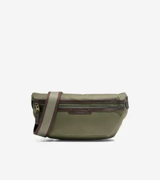 Cole Haan Mens Judson Brushed Twill Crossbody Bag - Green