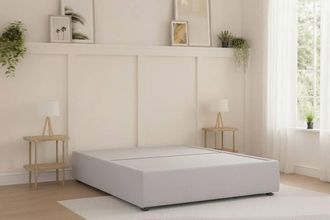 Sloomy Divan Base Steel Plush 2 Drawers Left Side in Dark Grey | Size: Small Single