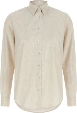 Xacus Overhemden, Dames, Beige, L, Katoen, Marta Flanella Shirt