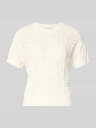 Vero Moda Relaxed Fit Strick-Shirt aus Baumwoll-Mix Modell LUX LIGHT in Offwhite, Gr&ouml;&szlig;e XL