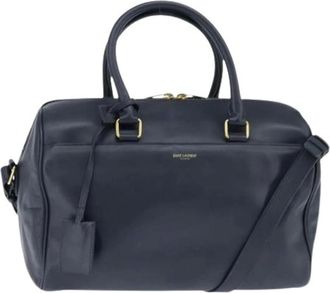 Saint Laurent Pre-owned Handbags, female, Blue, Size: ONE SIZE Pre-owned Vintage Handbag