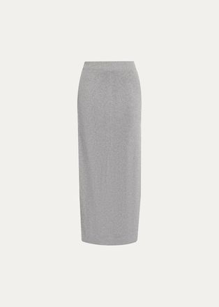 Brunello Cucinelli Sparkle Rib Knit Maxi Skirt